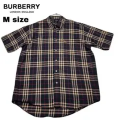 美品　BURBERRY チェック柄 ノバチェック　半袖シャツ Mサイズ　春夏
