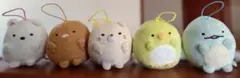 すみっコぐらし(しろくま、とんかつ、ねこ、ぺんぎん？、とかげ)