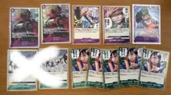 ワンピースカード　緑紫　ルフィ　デッキ　パーツ　まとめ売り　激安　緑紫ルフィ