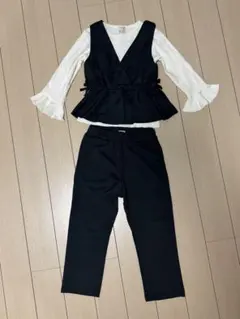 petit main フォーマルセット 110cm 黒/白