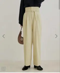 VIS【Washable・EASY CARE】エコウールタッチワイドパンツ