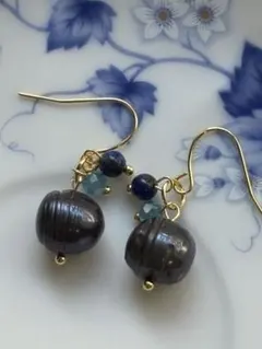 ピアス　イヤリング　ハンドメイド　淡水パール
