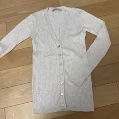リブ編み長袖カーディガン 《美品》