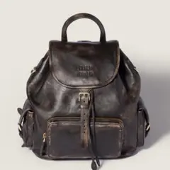 miumiu レザー リュック バックパック ブラックのサムネイル