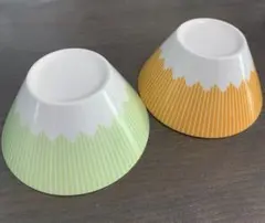 富士山モチーフ ご飯茶碗 2個セット ボウル 夫婦茶碗 アンティークのサムネイル