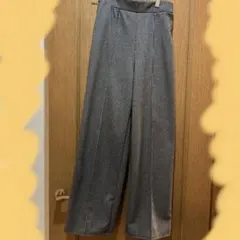 しまむら Lutique グレー チェック柄 ワイドパンツ Mサイズ