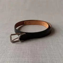 美品 GUCCI グッチ シルバー金具 レザーベルト ブラック