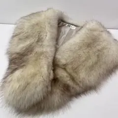 美品　サガフォックス　毛皮　ショール　ストール　成人式　振袖　着物　大きめサイズ