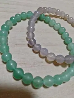 A021　お得な２個セット♪　アベンチュリン＆グレーオニキス　重ねてもカワイイ