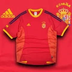 adidas スペイン代表 ゲームシャツ 2001年 スリーストライプ y2k