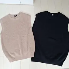 ユニクロ　 ニットベスト ノースリーブ　セット　UNIQLO　S.M
