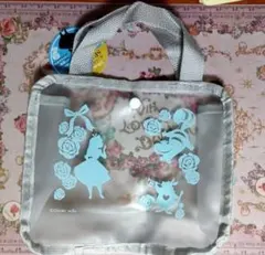 【新品　タグ付】不思議の国　アリス　透明　ミニトートバッグ　ランチバッグ