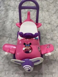 【6/16迄】Disney ミニー 飛行機 手押し車 カタカタ 昭和レトロのサムネイル