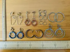 多様なデザインのイヤリングセット 8ペア