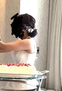 ブライダルヘアアクセサリー　パールウェディングヘッドドレス結婚式ティアラ