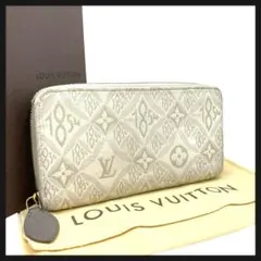【美品】 ルイヴィトン ジッピーウォレット ジャガード ホワイト ICチップ搭載