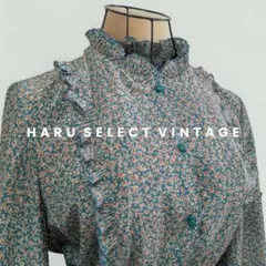 古着 レトロ古着 Vintage 昭和レトロ 総柄 花柄 プリーツ ワンピース