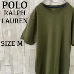 【美品】POLO RALPH LAUREN 半袖Tシャツ M カーキ 裾ポニー