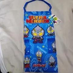 子供用エプロン　ウルトラマン　青　新品