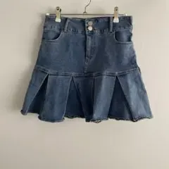 PHILLY デニム ミニスカート フレア プリーツ