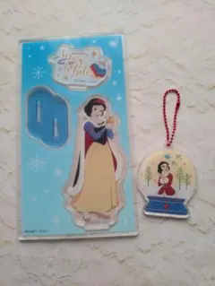白雪姫 アクリルスタンド スノードーム風チャーム 2점 세트