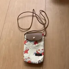 動物イラスト スマホショルダーバッグ