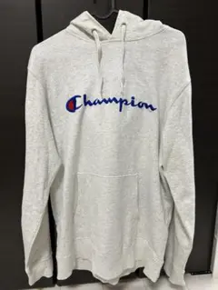 Champion グレー フード付きパーカー Lサイズ