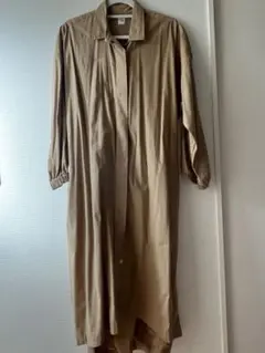 GAP ベージュ　シャツワンピース