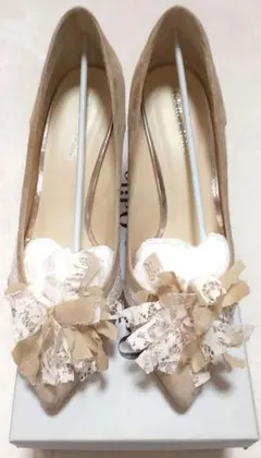 ★新品☆オデットエオディール★ベージュヒール24,5cm　パンプス