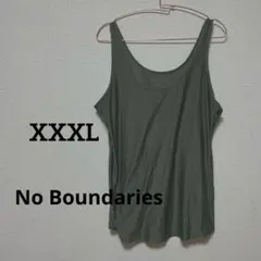 No Boundaries 【 XXXL 】オリーブグリーン タンクトップ