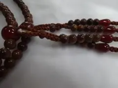 堆朱 彫漆 15mm玉 40cm 花彫り ネックレス イヤリングセット - メルカリ