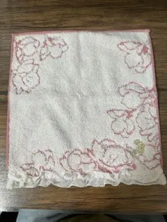 Afternoon Tea レースフリル花柄ハンドタオル(ピンク)