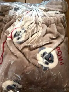 スワンネル ラップスカート　ひざ掛け ブランケット パグ