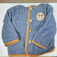 ミキハウス ジャケット 100 デニム風 アウター キッズ　平成レトロ