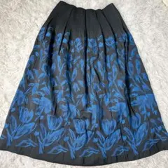 美品✨コムサマチュア リバーシブル フレアスカート 花柄 ボーダー ウエストゴム