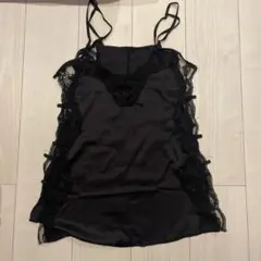 e*o様 Y2K レースキャミソール 黒