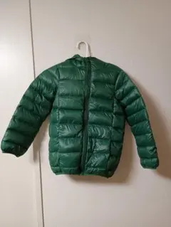 美品✨グリーンダウンジャケット フード付き
