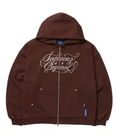 ジップパーカーブラウン