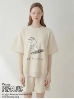 新品　ジェラートピケ♡スヌーピープルオーバー