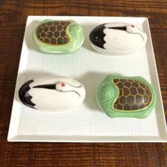 新品未使用 有田焼　うつわ　お重箱　珍味　波佐見焼　珍味入　迎春　鶴亀　ツルカメ