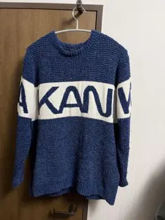 【値下げしました】カールカナイ　KARL KANIロゴ入りニットセーター XLのサムネイル