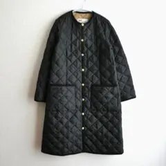 Traditional Weatherwear　ノーカラー キルティングコート