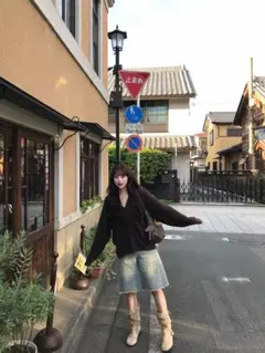 デニムハーフパンツ