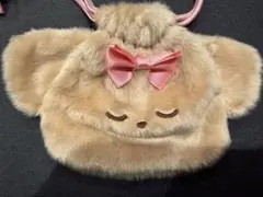 ちょんまげこいぬの 巾着ポーチ（ぴんく）