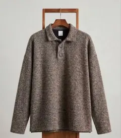 Casper John ネップヤーンTRニットポロシャツ Lのサムネイル