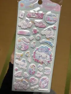 ま*3様 シナモロール　マシュマロシール　サンリオ　海外限定　正規品　ぷっくりシ