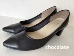 美品日本製ポインテッド走れるパンプス黒24cm5.5cmヒール通勤オフィススーツのサムネイル