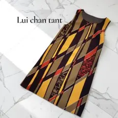 ✽Lui chantant Aラインワンピース【38】総柄ノースリーブ D266