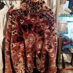 supreme Bandana Faux Fur Bomber Jacket