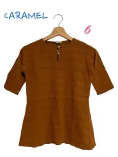 【美品】CARAMEL キッズワンピース　ブラウン　6(110)のサムネイル